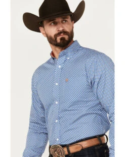 Ariat Men's Wrinkle Free Wren Print Button-Down Long Sleeve Western Shirt -Country Clothing Store 2000387220 401 P2