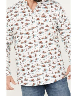 Ariat Men's Surfing Longhorn Aloha Stretch Classic Fit Western Aloha Shirt 9 Ariat Men's Surfing Longhorn Aloha Stretch Classic Fit Western Aloha Shirt -Country Clothing Store 2000387249 100 P3