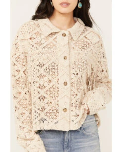 Miss Me Women's Crochet Shacket -Country Clothing Store 2000387324 250 P3