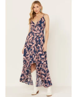 Wild Moss Women's Paisley Print High Low Maxi Dress -Country Clothing Store 2000387397 410 P1