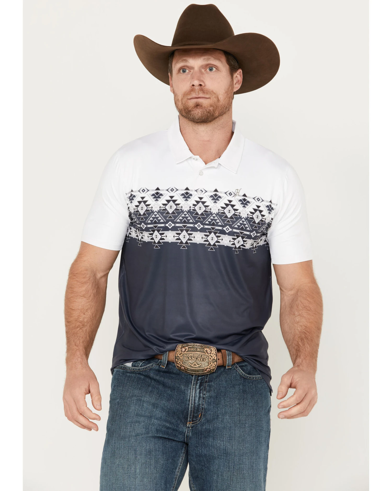 Hooey Men's Weekender Border Polo 5 Hooey Men's Weekender Border Polo - Image 3