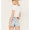 Lucky Brand Women's Light Wash Speedway Checkered Mid Rise Distressed Shorts -Country Clothing Store 2000388111 412 P3