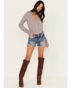 Miss Me Women's Light Wash Mid Rise Americana Star Wing Frayed Hem Shorts 8 Miss Me Women's Light Wash Mid Rise Americana Star Wing Frayed Hem Shorts -Country Clothing Store 2000388619 450 P3