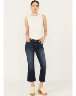 Mia And Moss Women's Spellbound Dark Wash Mid Rise Kick Flare Stretch Jeans -Country Clothing Store 2000389047 416 P1