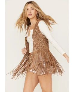 Wonderwest Women's Foiled Suede Vest 7 Wonderwest Women's Foiled Suede Vest -Country Clothing Store 2000389175 200 P2