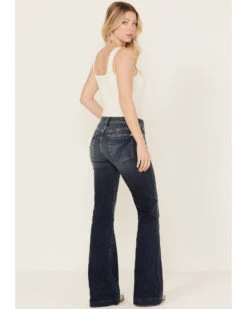 7 For All Mankind Women's Bairfate Dark Wash Mid Rise Dojo Jeans -Country Clothing Store 2000392111 416 P3