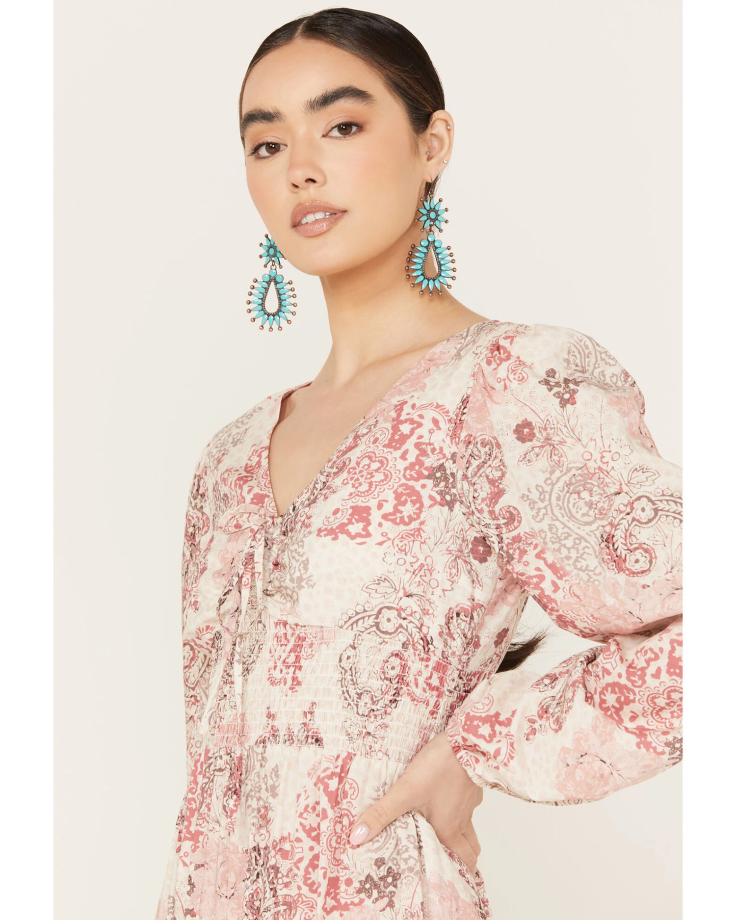 Beyond The Radar Women's Print Hanky Hem Dress 5 Beyond The Radar Women's Print Hanky Hem Dress - Image 3