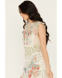 Johnny Was Women's Merida Sleeveless Mesh Midi Dress 8 Johnny Was Women's Merida Sleeveless Mesh Midi Dress -Country Clothing Store 2000393532 103 P3