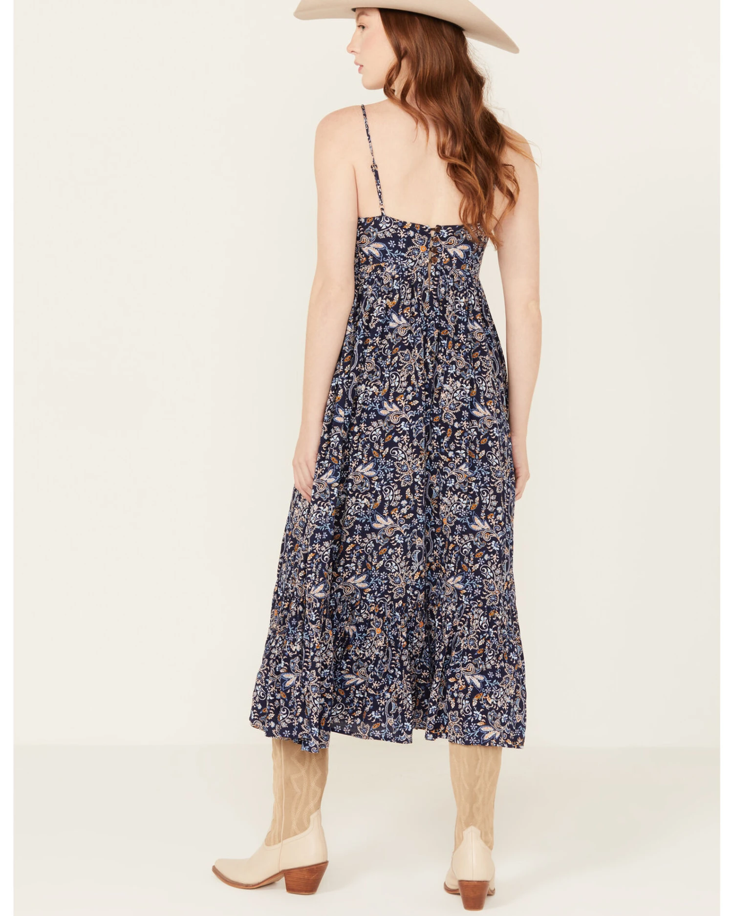 Yura Women's Floral Sleeveless Midi Dress 3 Yura Women's Floral Sleeveless Midi Dress