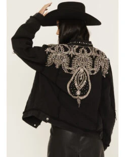 POL Women's Embroidered Denim Jacket -Country Clothing Store 2000395997 001 P4