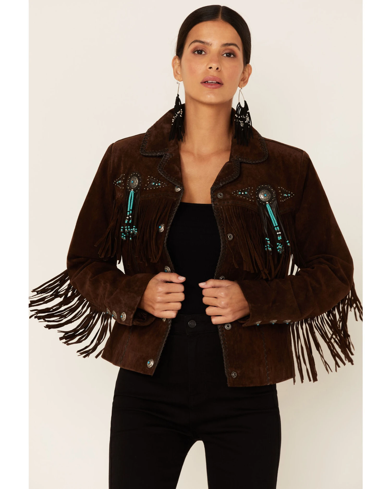 Scully Fringe & Beaded Boar Suede Leather Jacket 7 Scully Fringe & Beaded Boar Suede Leather Jacket - Image 5