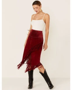 Scully Women's Suede Leather Fringe Skirt -Country Clothing Store 225D49 70 P1