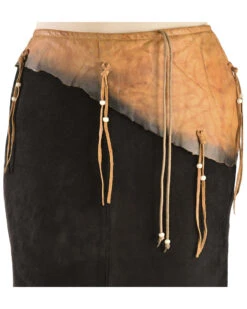 Kobler Leather Women's Leather & Fringe Sioux Suede Skirt -Country Clothing Store 225J32 89 D1