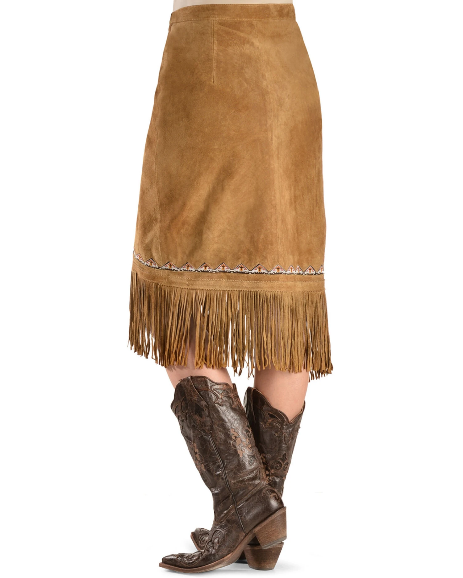Kobler Leather Women's Yuma Fringe Suede Skirt 4 Kobler Leather Women's Yuma Fringe Suede Skirt - Image 2