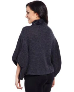 Cripple Creek Women's Charcoal Rabbit-Trimmed Sweater -Country Clothing Store 356L63 A8 P2