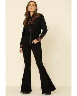 Scully Women's Floral Embroidered Western Shirt -Country Clothing Store 658137 89 P2